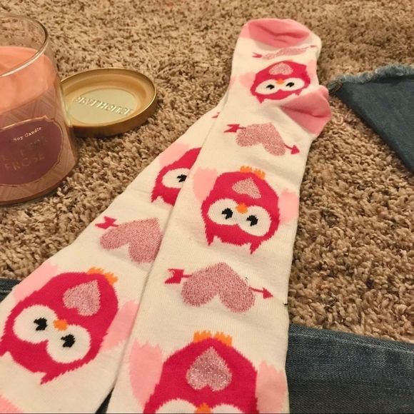 NWT Valentine's Day Pattern Long Knee Socks - Picture 2 of 6